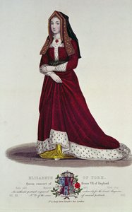 Portret van Elizabeth van York, 1841 (kleurgravure)